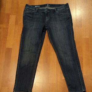 Liz Claiborne 16P Petite Denim Jeans Stretch Comfy Straight Leg